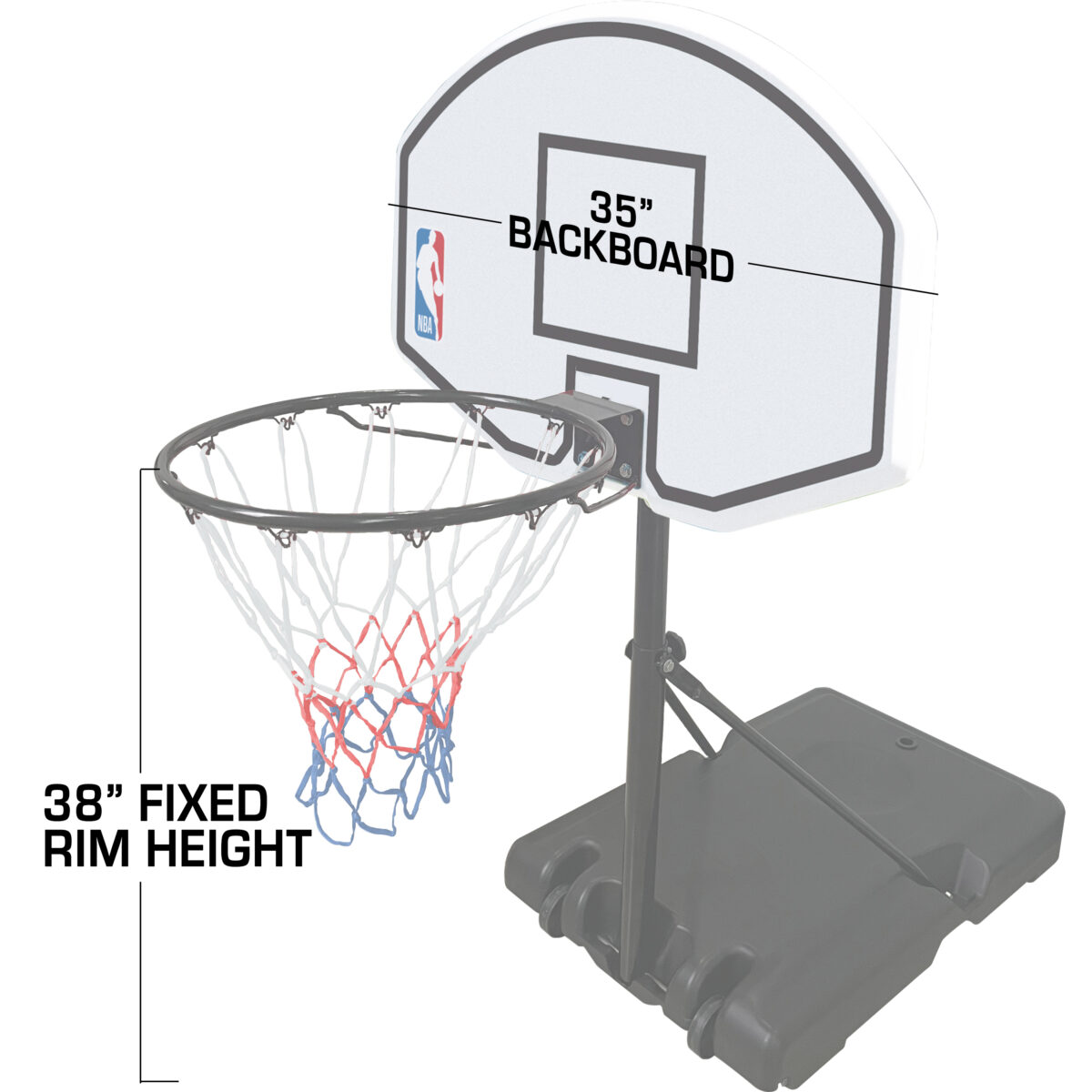 TheRedDay NBA Official 35 Portable Poolside Basketball Hoop with Portable Wheeled Base 4 scaled Movement God Swim Pool Side Portable Height-Adjustable Basketball Hoop